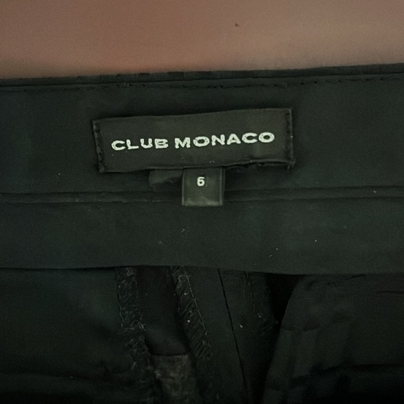 Club Monaco Black Pattern Dress Pants size 6 - Picture 4 of 8